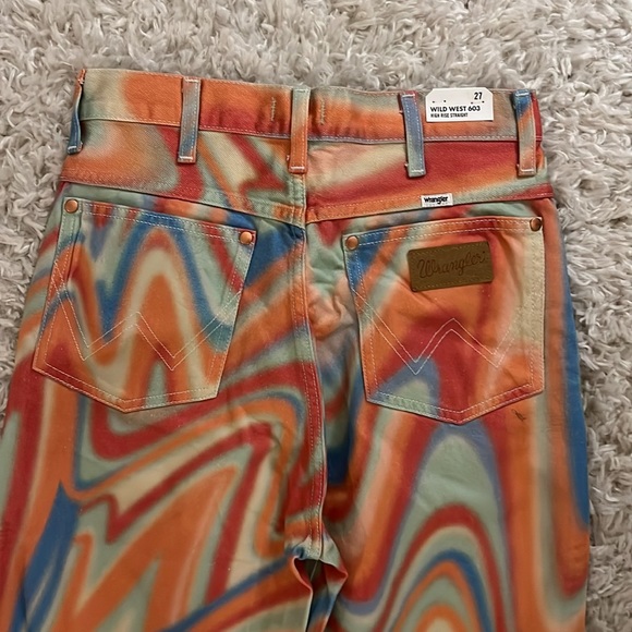 Wrangler Wild West 603 High Rise Straight Multicolored Jeans Size 27 - Picture 5 of 6